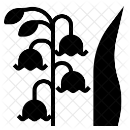 256x256 Lily Of The Valley Icon Of Glyph Style