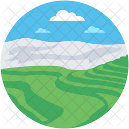256x256 Valley Icon Of Flat Style