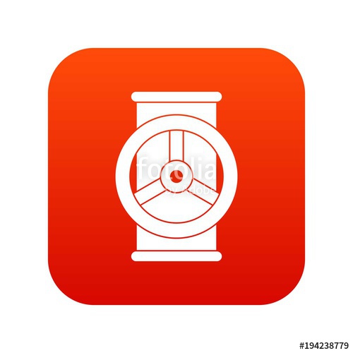 500x500 Valve Icon Digital Red Stock Image And Royalty Free Vector