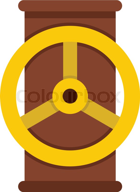 585x800 Valve Icon Flat Isolated On White Stock Vector Colourbox