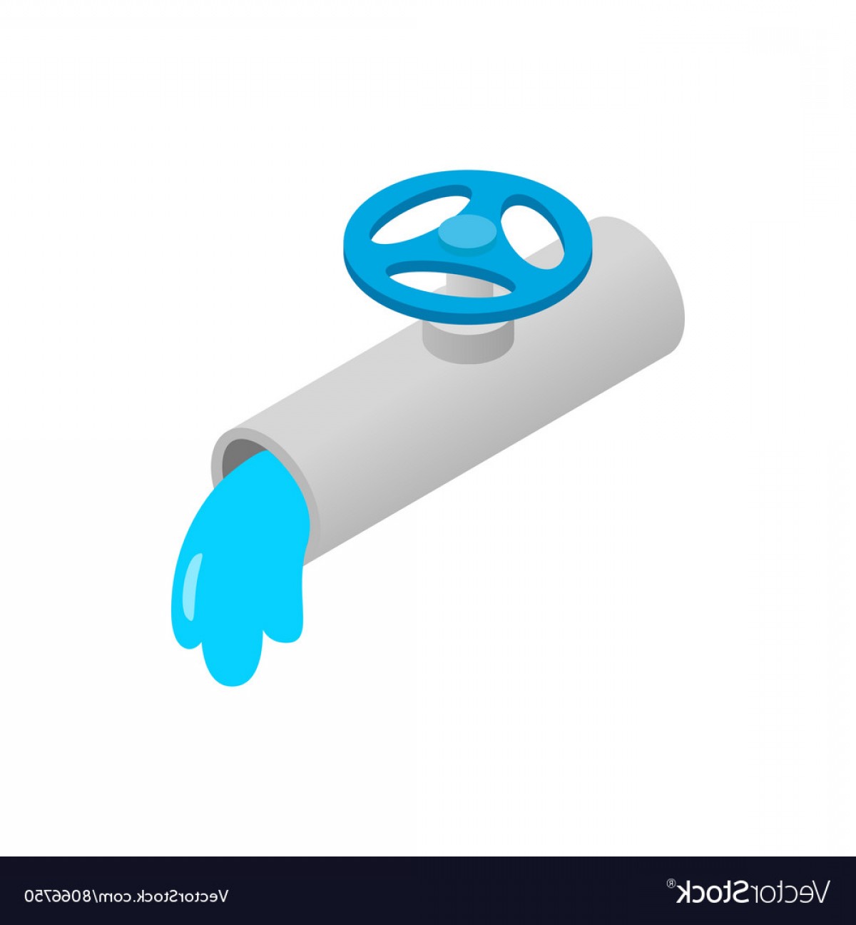1200x1296 Water Pipe With A Blue Valve Icon Vector Hoodamathrun