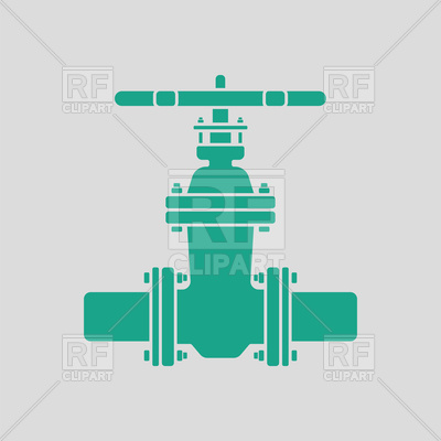 400x400 Pipe Valve Icon On Gray Background Vector Image Of Industrial
