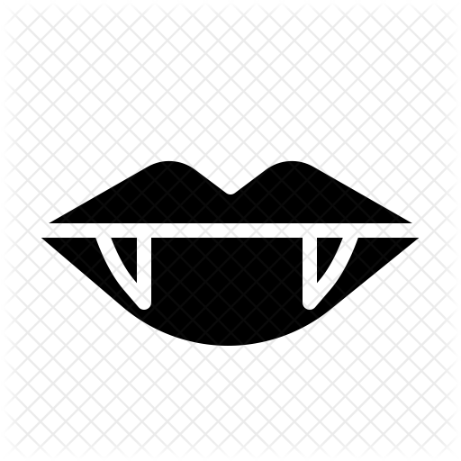 512x512 Vampire Lips Icon Of Glyph Style