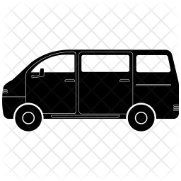 256x256 School Van Icon Of Glyph Style