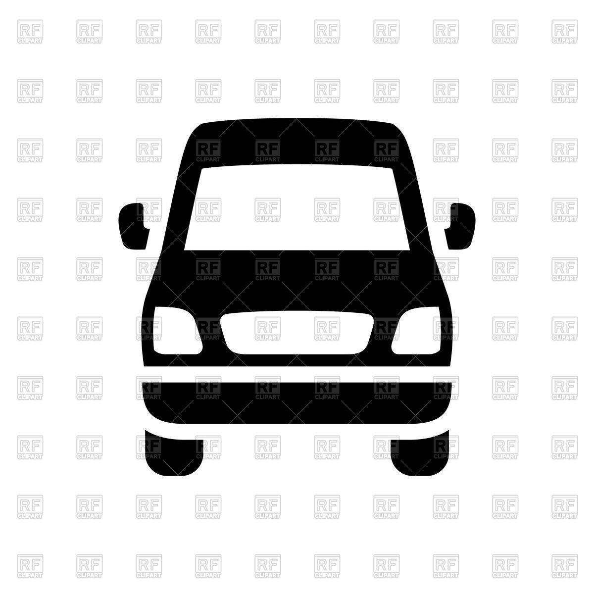 1200x1200 Sprinter Van Black Icon Isolated On White Background Vector Image