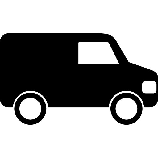 512x512 Van Black Side View Icons Free Download