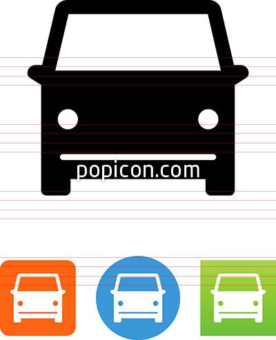 400x493 Vector Front View Van Icon