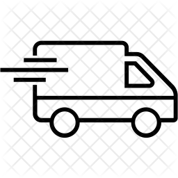256x256 Delivery Van Icon Of Line Style