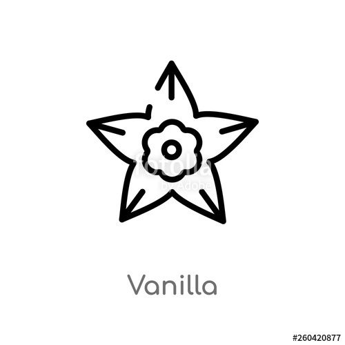 500x500 Outline Vanilla Vector Icon Isolated Black Simple Line Element