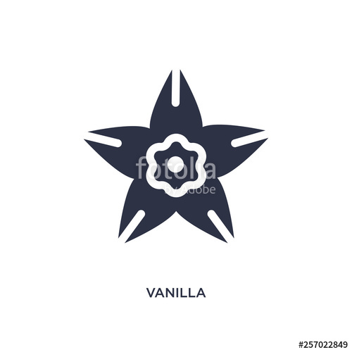 500x500 Vanilla Icon On White Background Simple Element Illustration