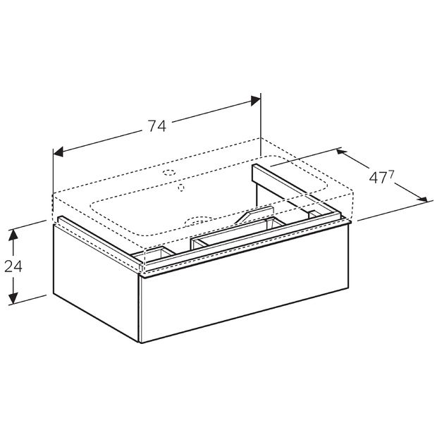 620x620 Geberit Icon Vanity Unit With Soft Close Drawer Bathroom Planet