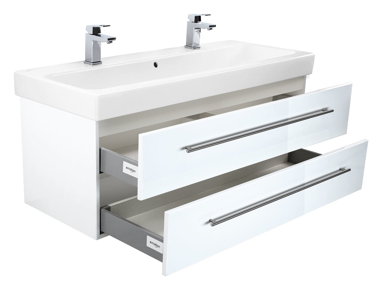 1315x1000 Vanity Unit With A Keramag Icon Washbasin Cm White High Gloss