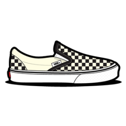 256x256 Vans Checkerboard Dirty White Icon Van Slip Ons Iconset Hopstarter