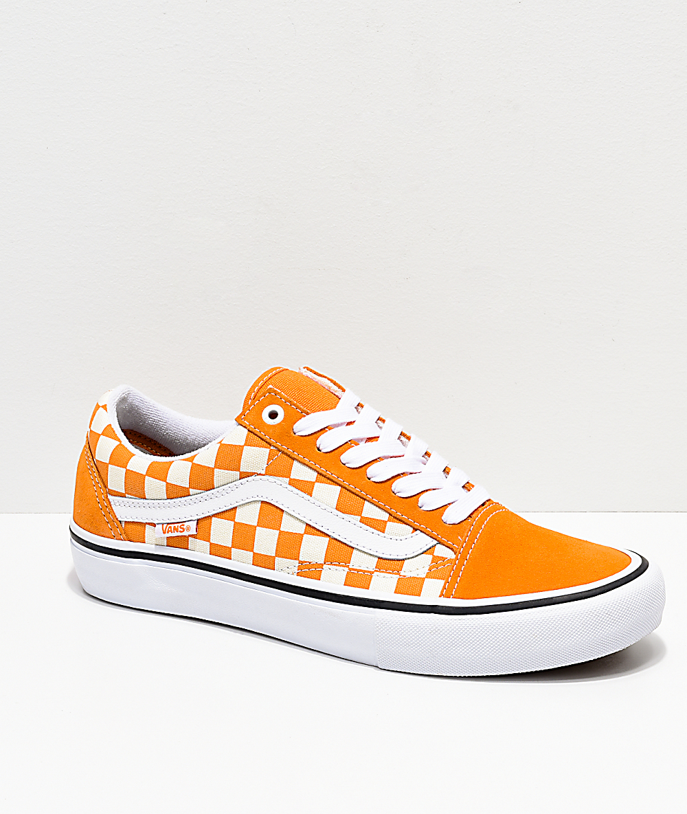 1000x1184 Vans Old Skool Pro Cheddar White Checkerboard Skate Shoes Zumiez