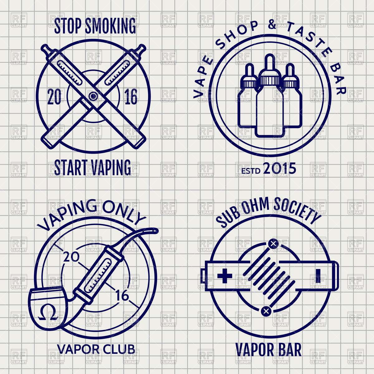 1200x1200 Vape Shop Emblems