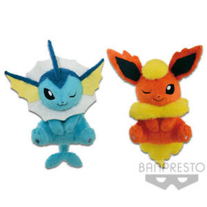 300x300 Pokemon Relaxing Vaporeon Flareon Plush Doll Banpresto