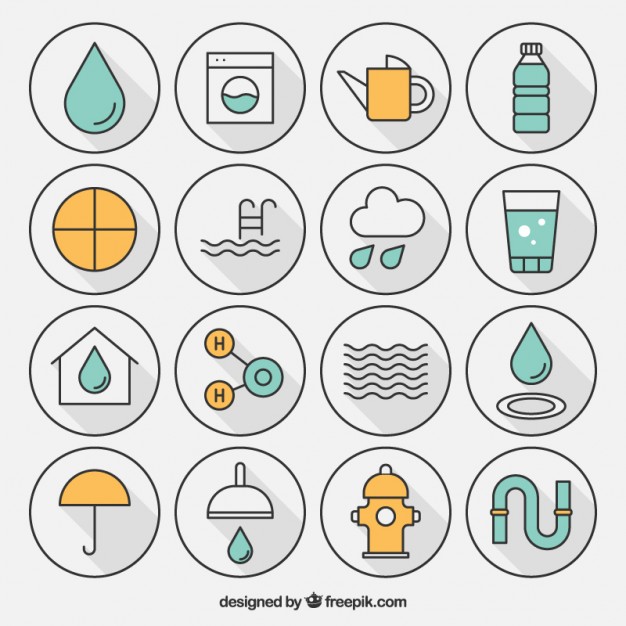626x626 Variety Of Water Icon Vector Free Download