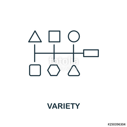 500x500 Variety Outline Icon Thin Line Style From Big Data Icons