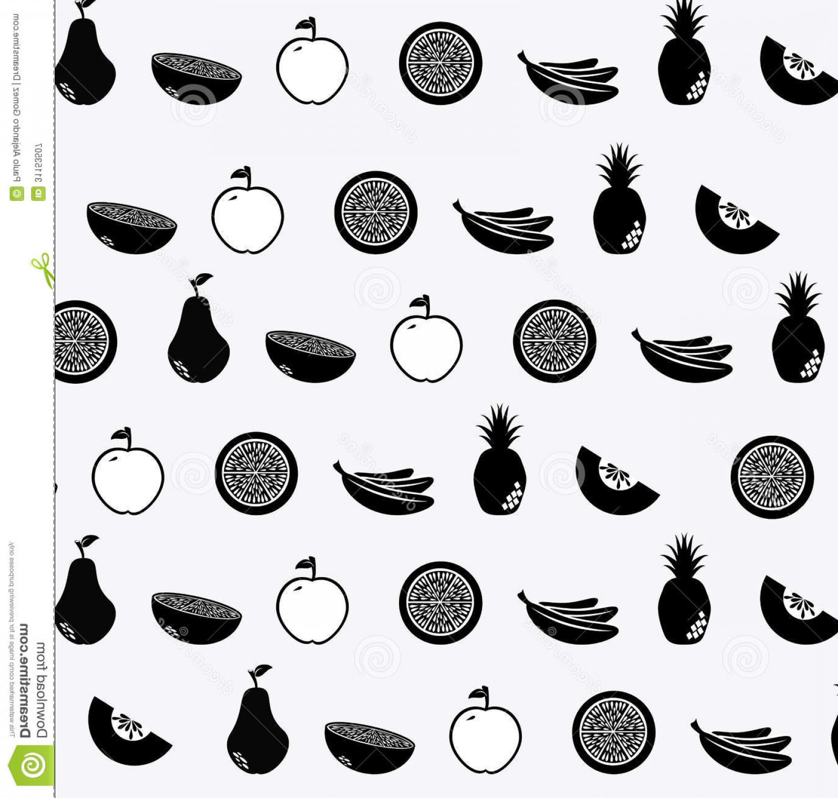 1638x1560 Royalty Free Stock Photography Icons Fruits Variety Over Black
