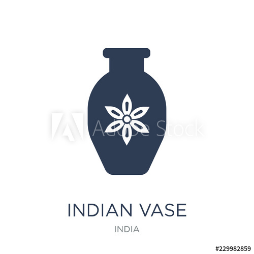 500x500 Indian Vase Icon Trendy Flat Vector Indian Vase Icon On White