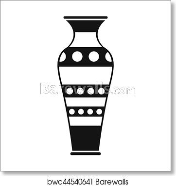 362x382 Egyptian Vase Icon, Simple Style, Art Print Barewalls Posters