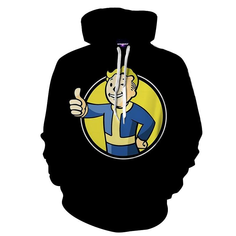 800x800 Fallout Vault Boy Thumb Up Icon Dope Design Hoodie Game Geek Shop