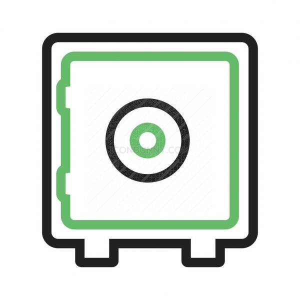 600x600 Vault Line Green Black Icon