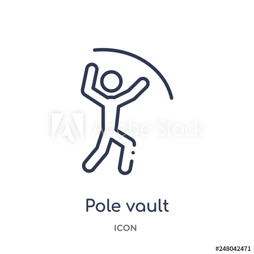 500x500 Pole Vault Icon From Olympic Games Outline Collection Thin Line