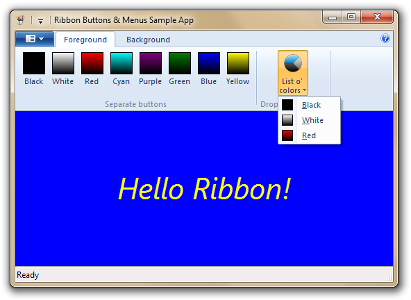 592x432 The Windows Native Ribbon Part Buttons And Menus
