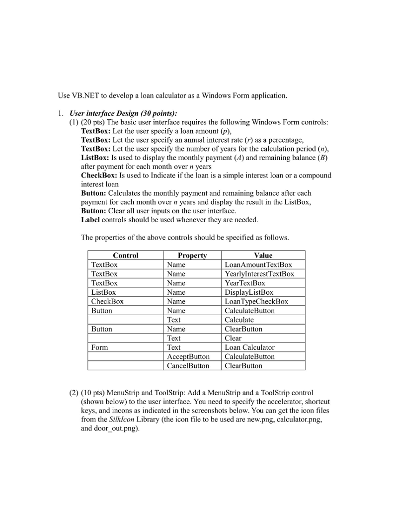 791x1024 Use Vb Net To Develop A Loan Calculator As A Windo