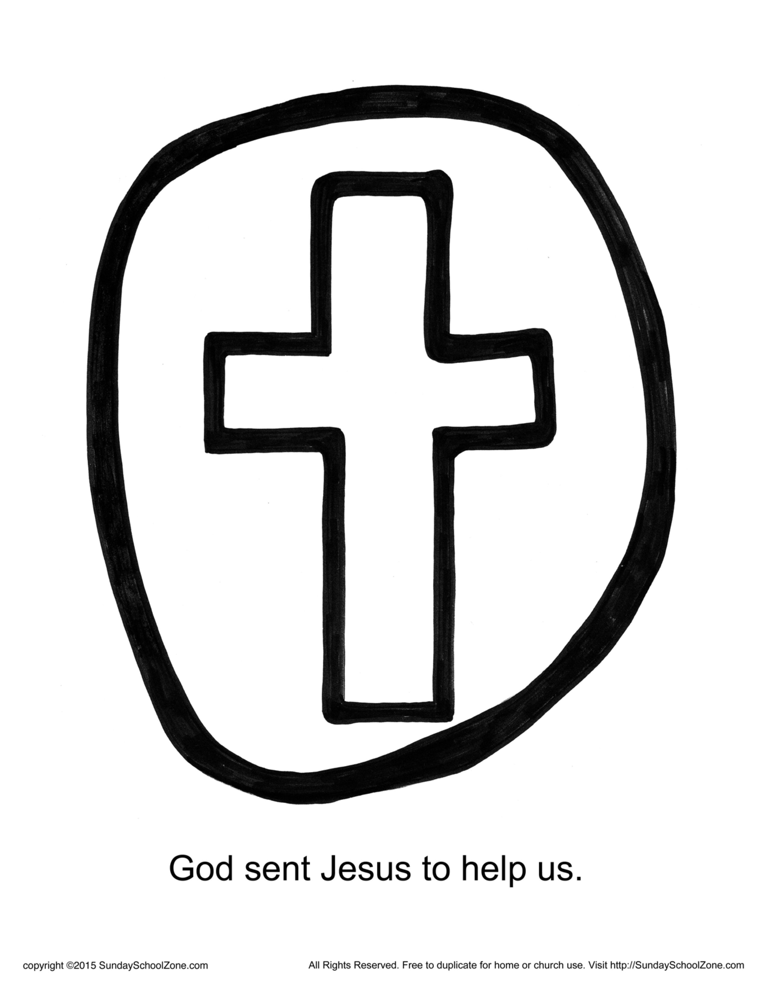 2550x3300 God Sent Jesus To Help Us Story Icon Coloring