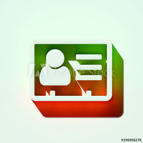 500x500 White Vcard Icon Illustration Of White V Card, V Card, Vcard