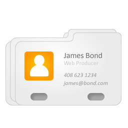 256x256 Contact, Address, Card, Vcard, Profile, James Bond, Business Card