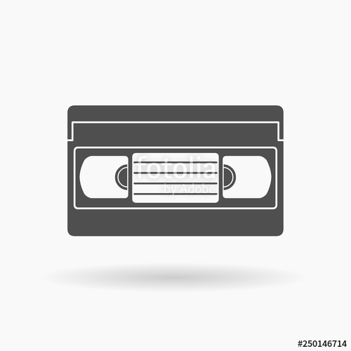 500x500 Retro Vintage Vhs Vcr Tape Icon Illustration Stock Image