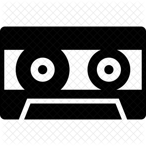 512x512 Video Cassette Icon Of Glyph Style