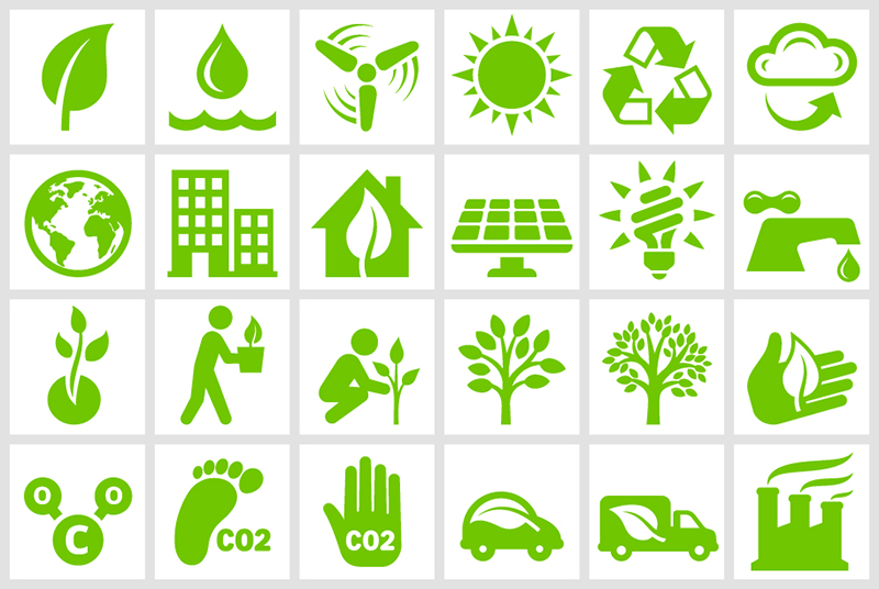 800x536 Environmental Conservation Vector Icon Set