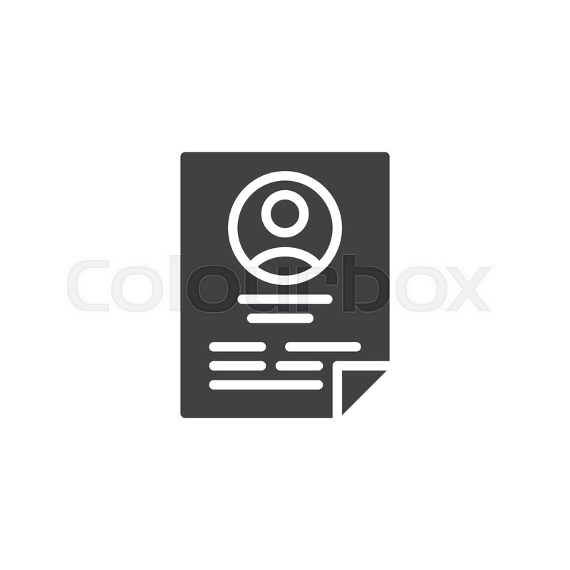 800x800 Cv Resume Vector Icon Filled Flat Stock Vector Colourbox