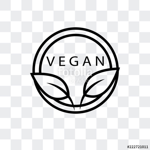 500x500 Vegan Icon Isolated On Transparent Background Modern And Editable