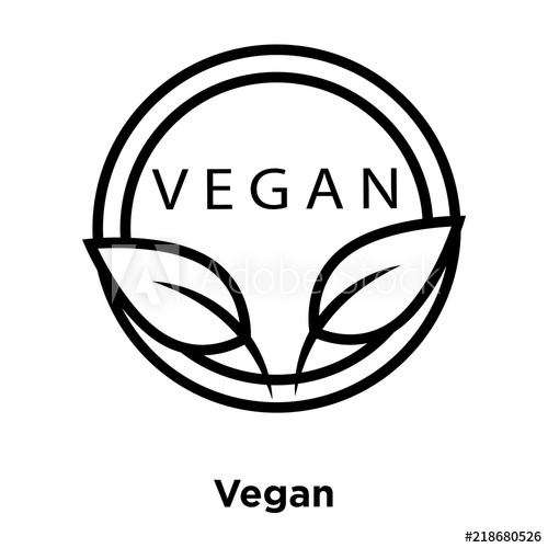 500x500 Vegan Icon Isolated On White Background Modern And Editable Vegan