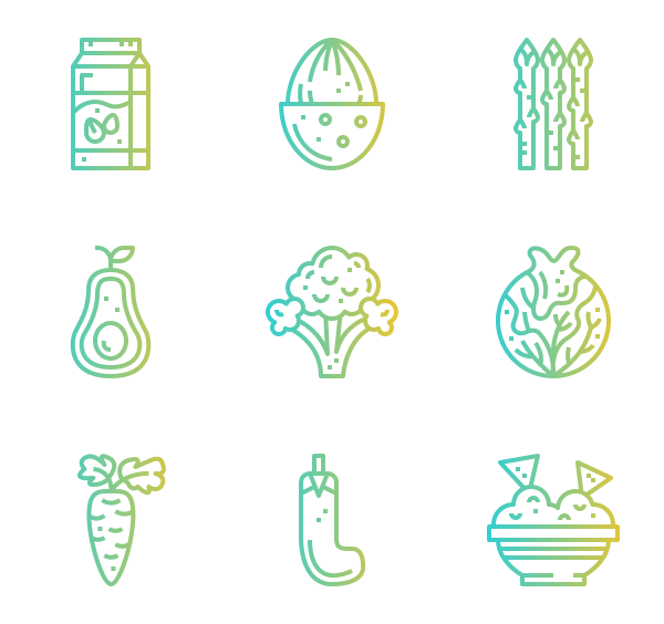 600x564 Vegan Icon Packs