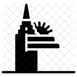 256x256 Las Vegas Strip Icon Of Glyph Style