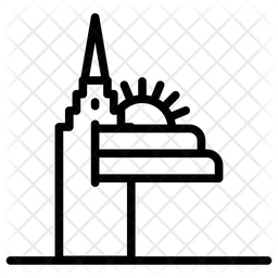 256x256 Las Vegas Strip Icon Of Line Style