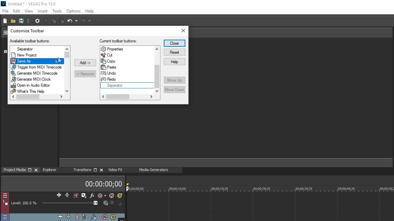 1280x720 Video Tools Vegas Pro Custom Toolbars + Win Vegas Pro Suite