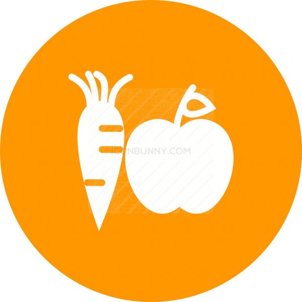 600x600 Fruits Vegetables Flat Round Icon