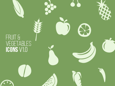 400x300 Free Fruits Vegetables Icon Set