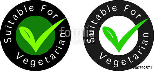 500x230 Suitable For Vegetarian Symbol