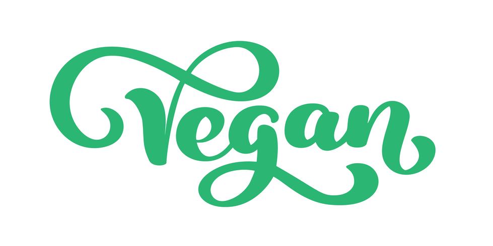 979x490 Vegan Hand Drawn Calligpaphy Isolated Vector Illustration Healthy