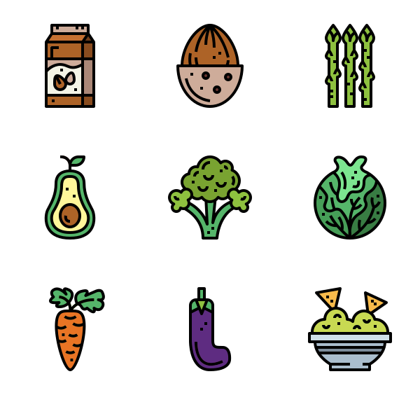 600x564 Vegetarian Icon Packs