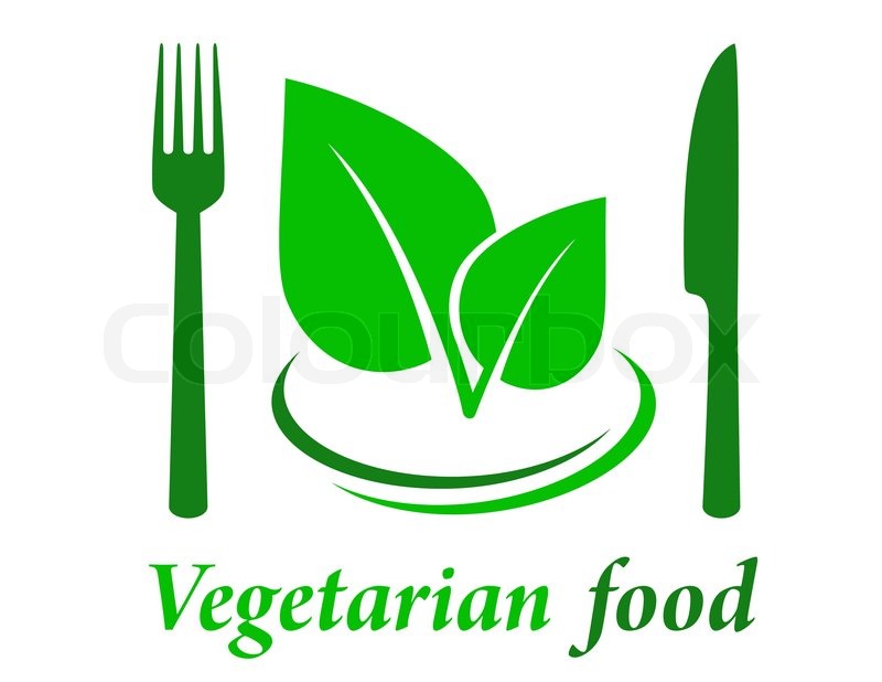 800x618 Vegetarian Restaurant Icon With Fork Stock Vector Colourbox