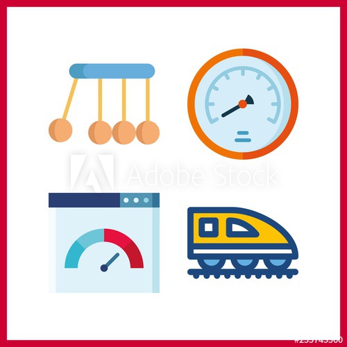 500x500 Movement Icon Vector Illustration Movement Set Speedometer